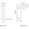 Ekena Millwork Avery Wrought Iron Bracket, (Single center brace), Antiqued Silver 1 1/2"W x 5 1/2"D x 8"H BKTM01X05X08SAVASV - alternate 2